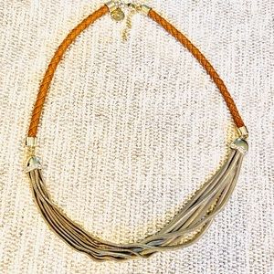 Leather and chain necklace. So many details!